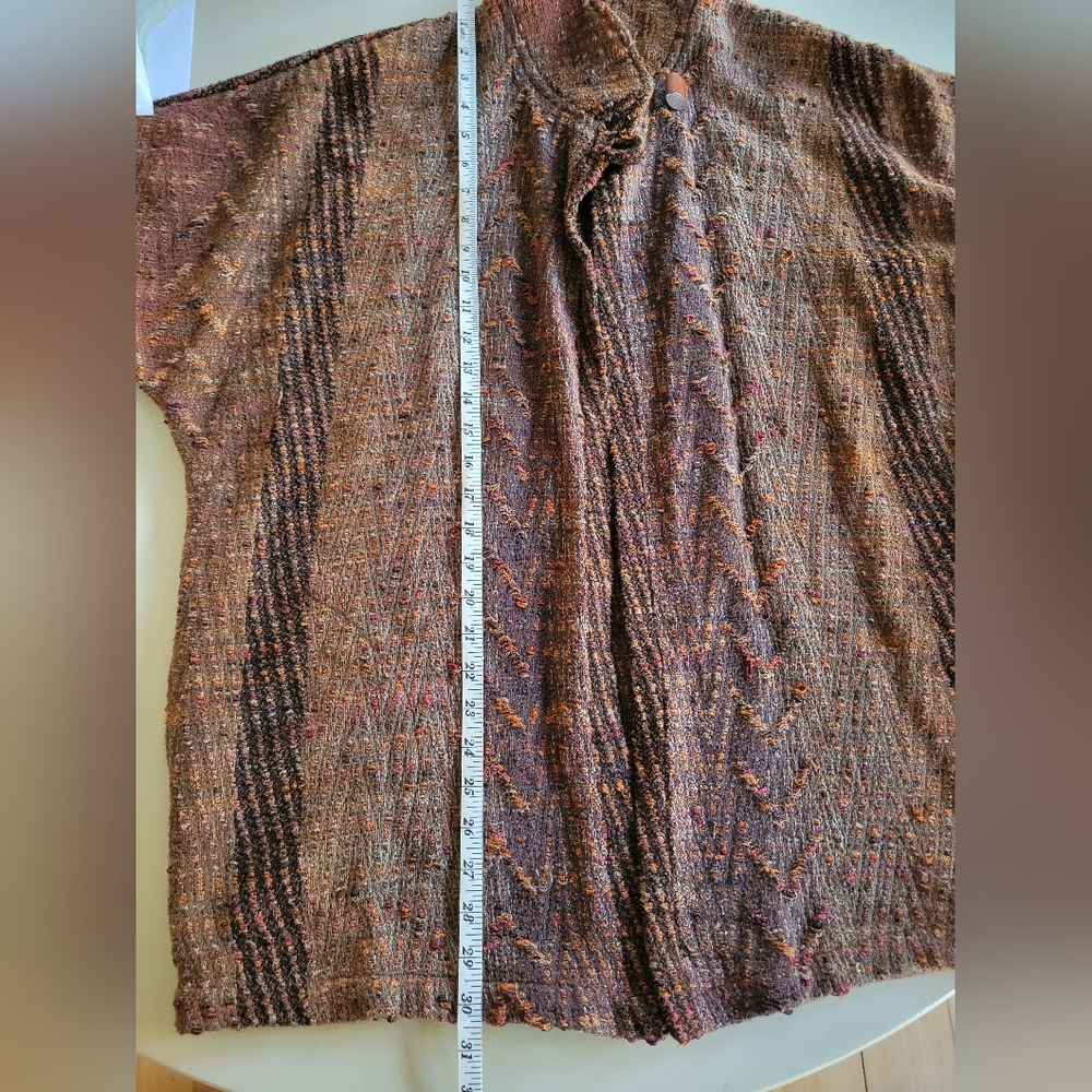 Arlene Wohl Womens Handwoven Open Front Jacket Cardigan Fiber Artist - Picture 12 of 12